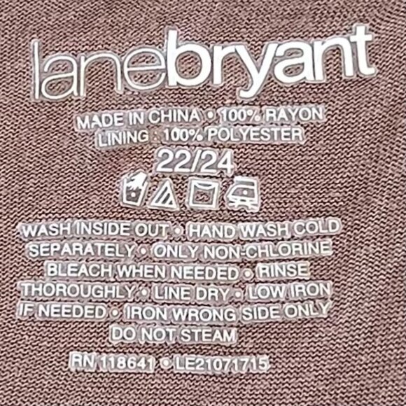 Lane Bryant Womens Plus Size 22/24 Brown Sequin Embellished Short Sleeve Top EUC - Picture 4 of 12